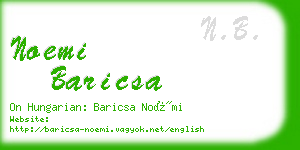 noemi baricsa business card